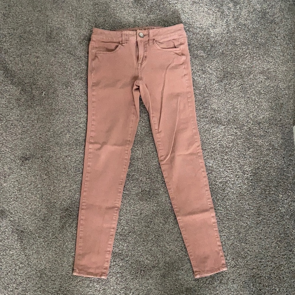 Light pink high wasted skinny jeans